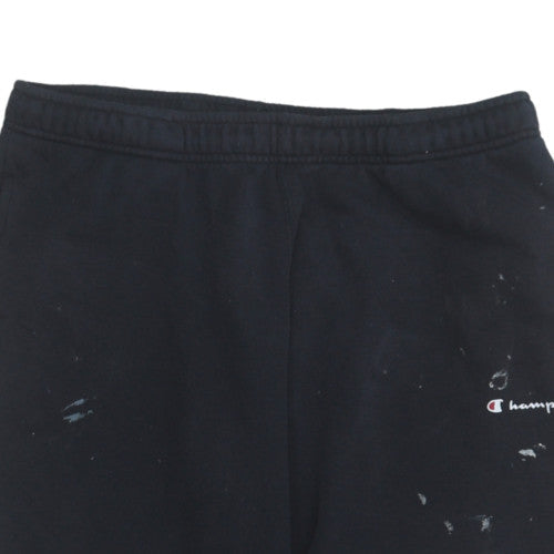 Mens UK Size L Champion Regular Fit Sweatpants Black Trousers