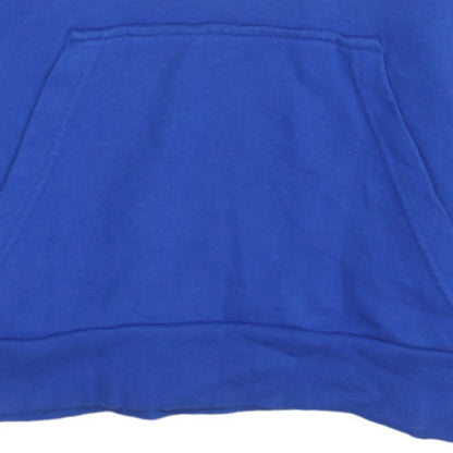 Adidas Boys Blue Pullover Hoodie 164cm Age 13 Logo Cotton Sweatshirt