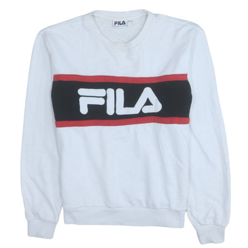 Womens UK Size 12 FILA White Pullover Sweatshirt
