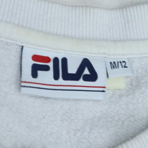 Womens UK Size 12 FILA White Pullover Sweatshirt