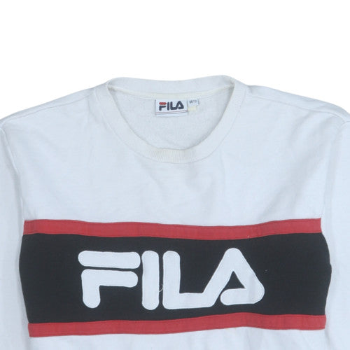 Womens UK Size 12 FILA White Pullover Sweatshirt