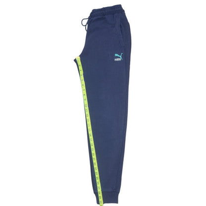 Puma Men's Blue Jogger Sweatpants M Regular Fit Cotton Blend