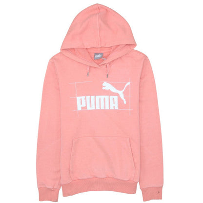 Womens UK Size 14 PUMA Pink Pullover Hoodie