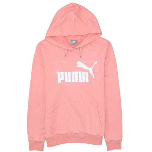 Womens UK Size 14 PUMA Pink Pullover Hoodie
