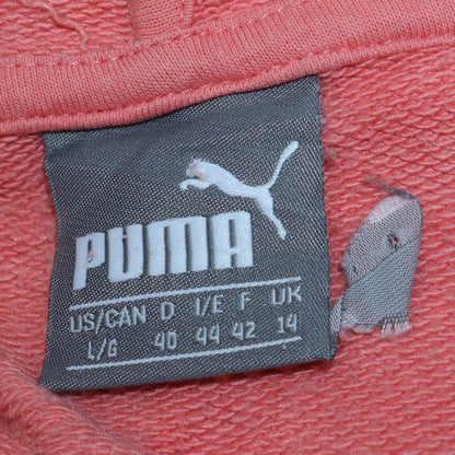 Womens UK Size 14 PUMA Pink Pullover Hoodie