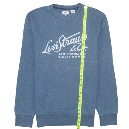 Mens UK Size M Levi's Blue Pullover Sweatshirt