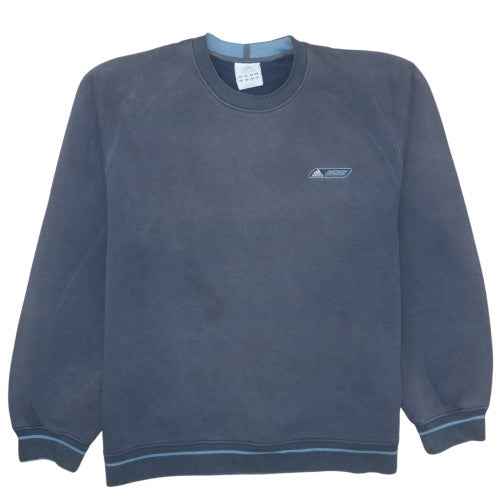 Mens UK Size M adidas Blue Pullover Sweatshirt