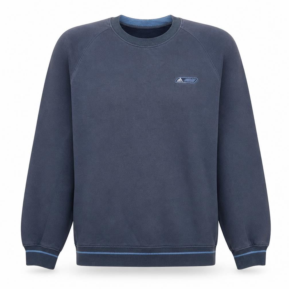 Mens UK Size M adidas Blue Pullover Sweatshirt