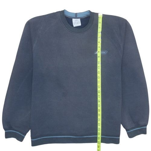 Mens UK Size M adidas Blue Pullover Sweatshirt