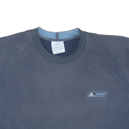 Mens UK Size M adidas Blue Pullover Sweatshirt