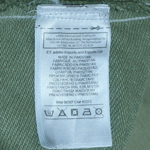 Womens UK Size S adidas Green Pullover Sweatshirt