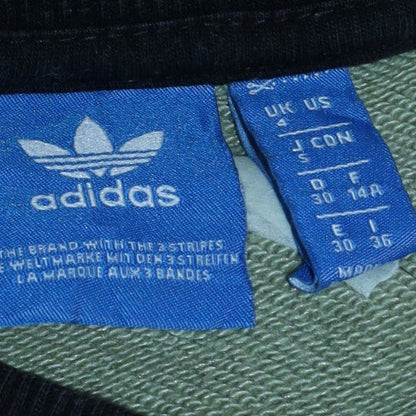 Womens UK Size S adidas Green Pullover Sweatshirt