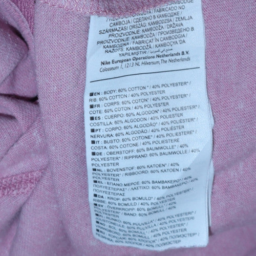 Womens UK Size M Nike Pink Full Zip Hoodie