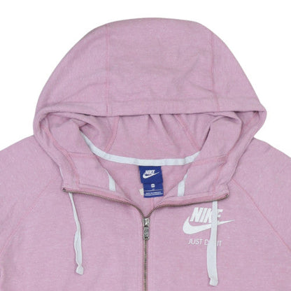 Womens UK Size M Nike Pink Full Zip Hoodie