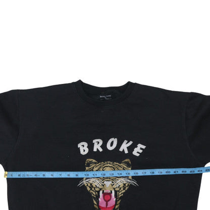 Mens UK Size L Broke Baby Black Pullover Sweatshirt