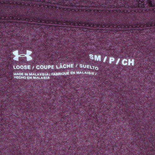 Mens UK Size S Under armour Purple Pullover Hoodie