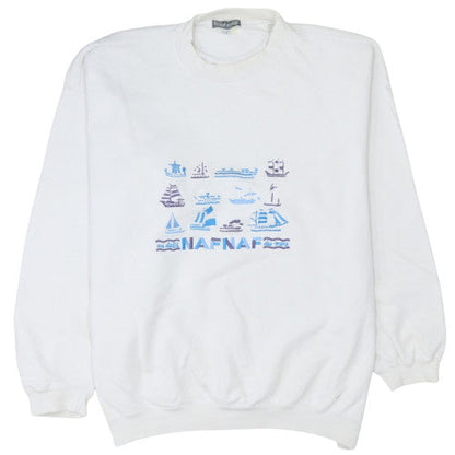 Mens UK Size S NAF NAF White Pullover Sweatshirt