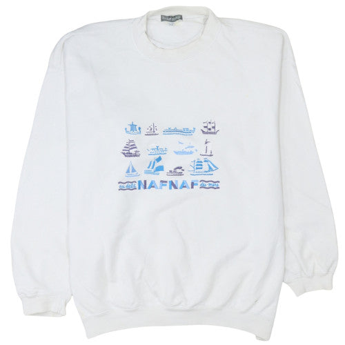 Mens UK Size S NAF NAF White Pullover Sweatshirt