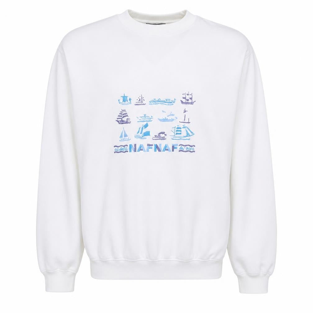 Mens UK Size S NAF NAF White Pullover Sweatshirt