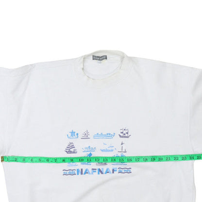 Mens UK Size S NAF NAF White Pullover Sweatshirt
