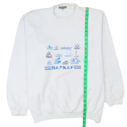 Mens UK Size S NAF NAF White Pullover Sweatshirt