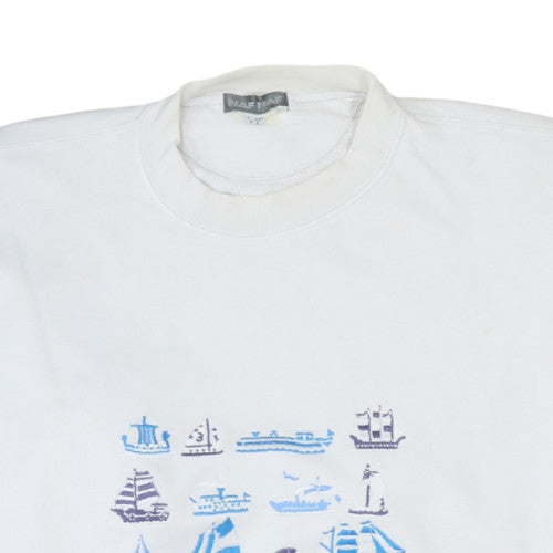Mens UK Size S NAF NAF White Pullover Sweatshirt