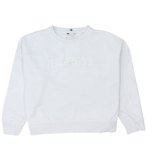 Mens UK Size M Tommy Hilfiger White Pullover Sweatshirt