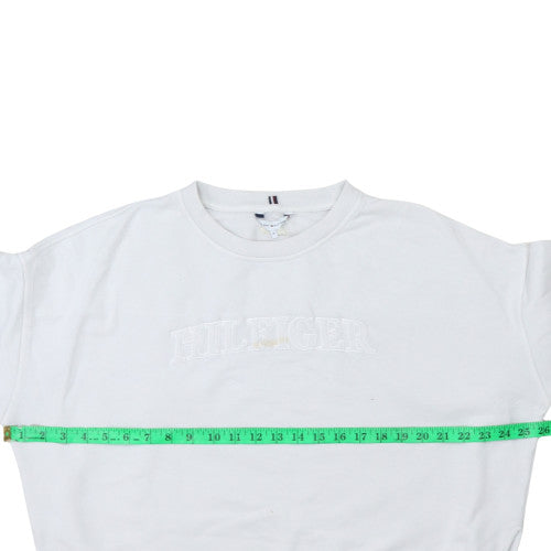 Mens UK Size M Tommy Hilfiger White Pullover Sweatshirt