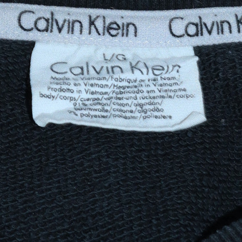 Mens UK Size L Calvin Klein Black Pullover Sweatshirt