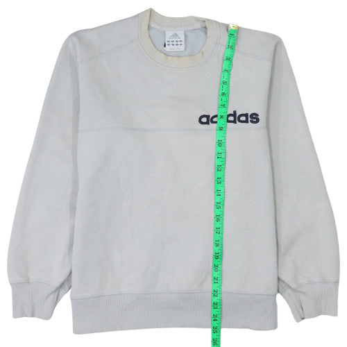 Mens UK Size L adidas White Pullover Sweatshirt