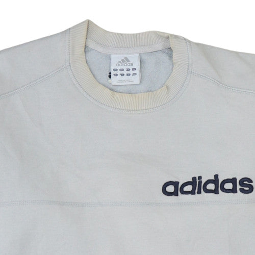 Mens UK Size L adidas White Pullover Sweatshirt