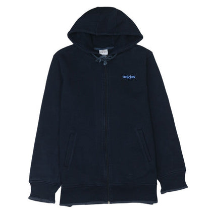Mens UK Size 2XL adidas Blue Full Zip Hoodie