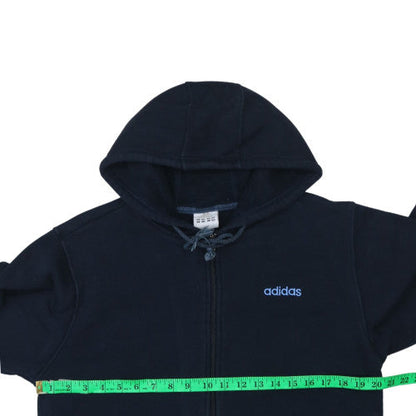 Mens UK Size 2XL adidas Blue Full Zip Hoodie