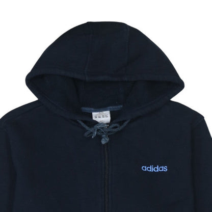 Mens UK Size 2XL adidas Blue Full Zip Hoodie