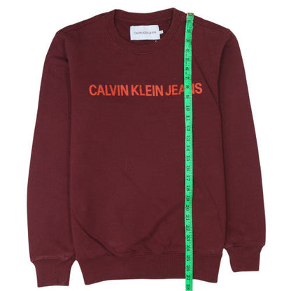 Mens UK Size M Calvin Klein Jeans Red Pullover Sweatshirt
