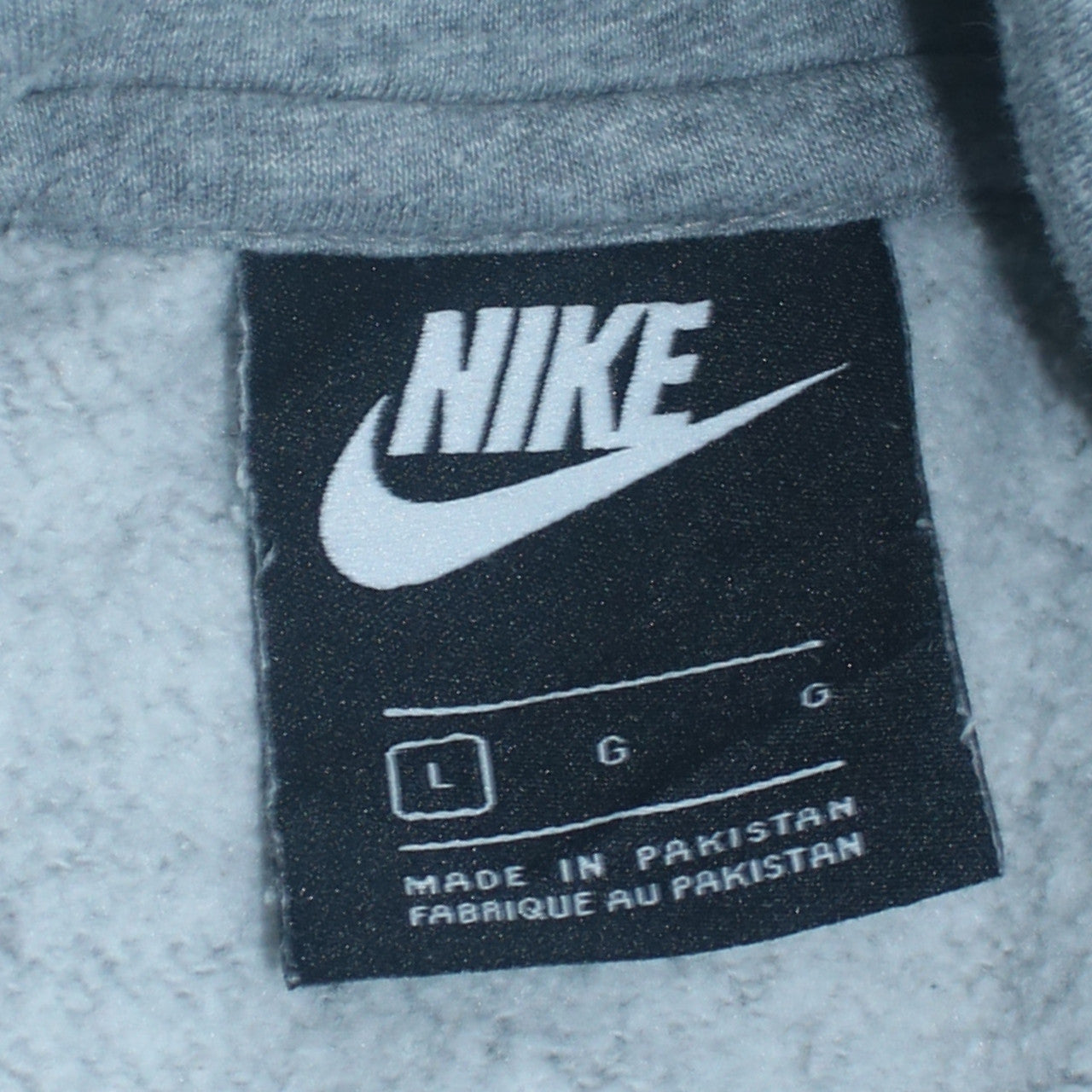 Mens UK Size L Nike Grey Pullover Hoodie