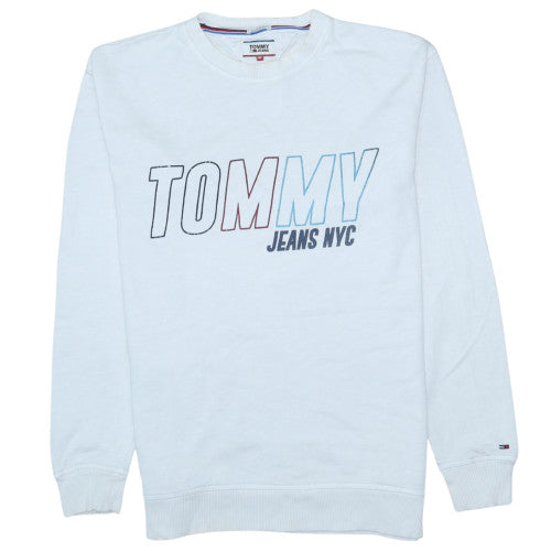 Mens UK Size M Tommy Jeans White Pullover Sweatshirt