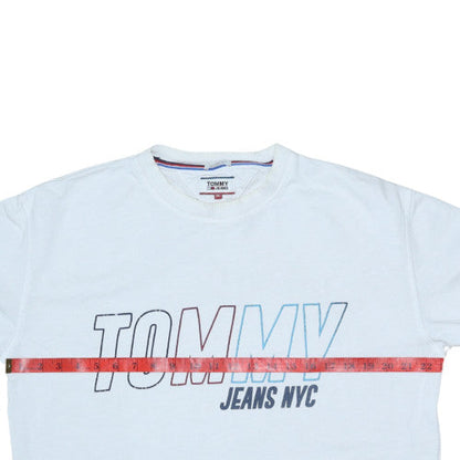 Mens UK Size M Tommy Jeans White Pullover Sweatshirt