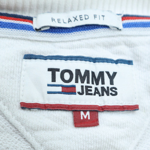 Mens UK Size M Tommy Jeans White Pullover Sweatshirt