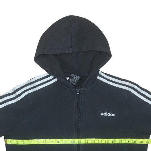 Boys UK Size 15-16 Years adidas Black Full Zip Hoodie
