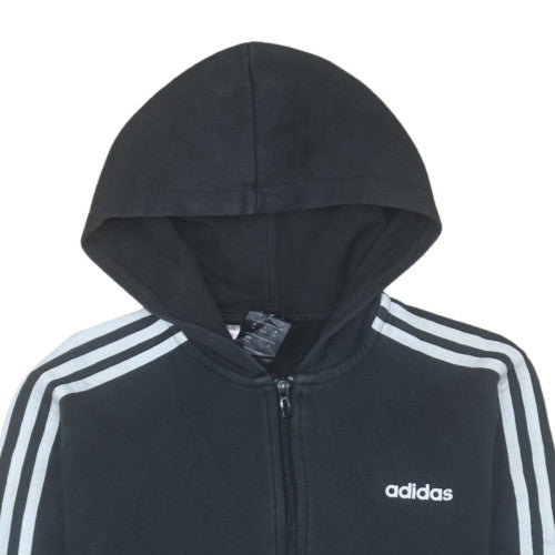 Boys UK Size 15-16 Years adidas Black Full Zip Hoodie