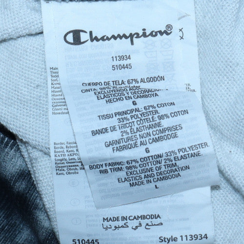 Mens UK Size L Champion Multicoloured Pullover Hoodie