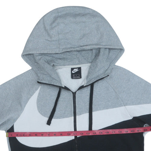 Mens UK Size M Nike Grey Full Zip Hoodie