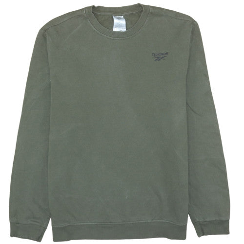 Mens UK Size L Reebok Green Pullover Sweatshirt