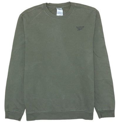 Mens UK Size L Reebok Green Pullover Sweatshirt