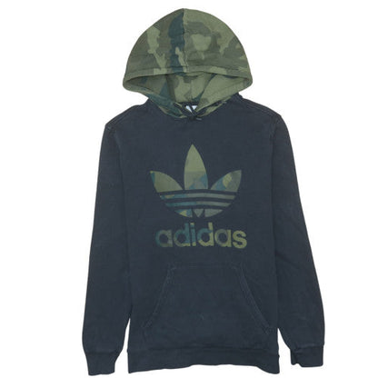 Adidas Mens Black Camouflage Hooded Pullover Sweatshirt M