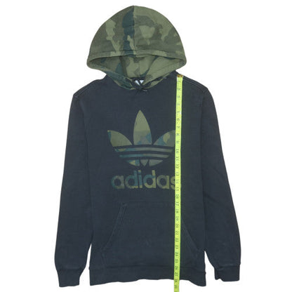 Adidas Mens Black Camouflage Hooded Pullover Sweatshirt M