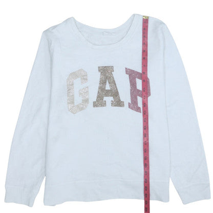 Womens UK Size XL Gap White Pullover Sweatshirt