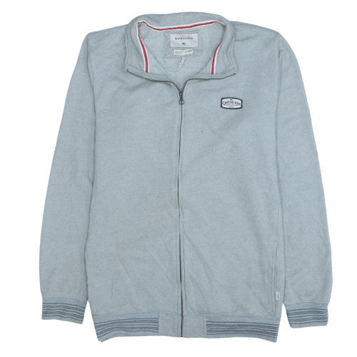 Mens UK Size L Quiksilver Grey Full Zip Sweatshirt