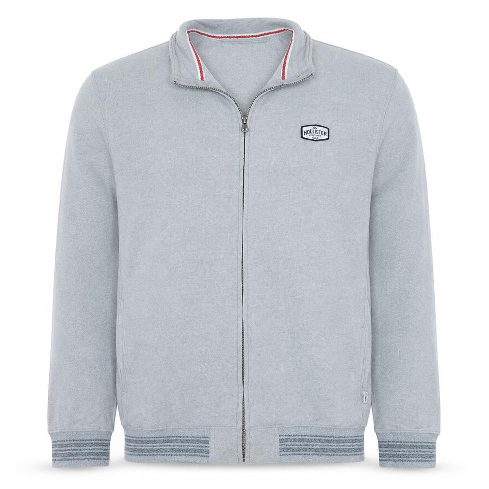 Mens UK Size L Quiksilver Grey Full Zip Sweatshirt